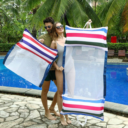 Hammock 2Pack Hammocks 4-in-1 Hammock, FindUWill Fabric Pool Floats, XL, Inflatable Water Floaties (Saddle, Lounge
