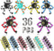 Szcuelz Easter Basket Stuffers 36PC Transformable Fidget Spinner for Kids,Deformable Chain DIY Robot