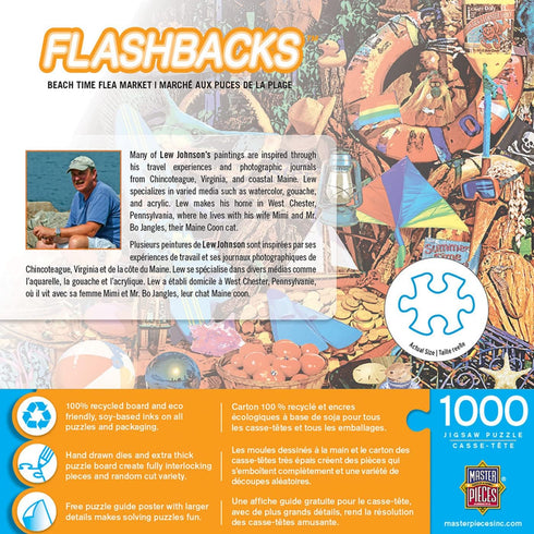 MasterPieces - 1000 Piece Jigsaw Puzzle for Adults, Family, or Youth - Beach Time Flea Market, 19.25"x26.75"