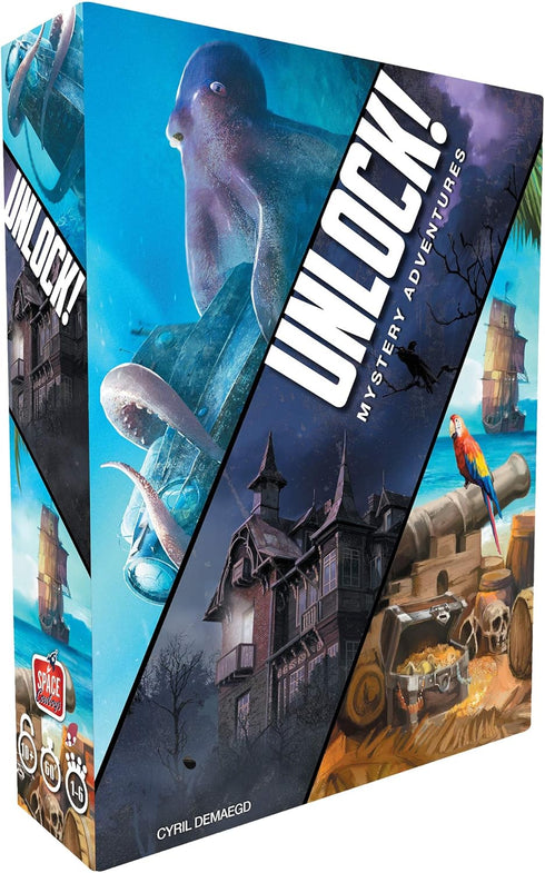 UNLOCK! Mystery Adventures Card Game - Escape Room-Inspired Cooperative Adventure, Fun Family Game for Kids and Adults,