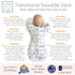 SwaddleDesigns Transitional Swaddle Sack - Arms Up Half-Length Sleeves, Medium, 3-6 Months, Tiny Hedgehogs