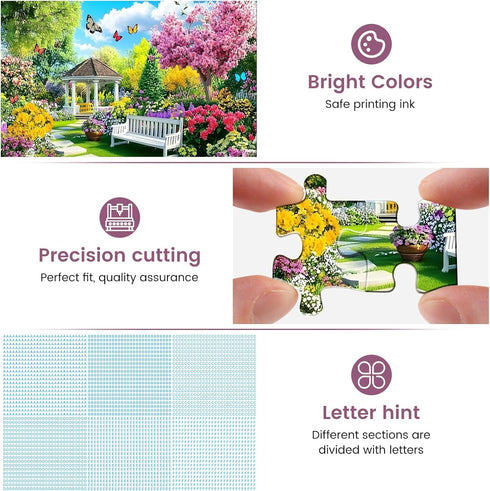 WSCXSC 500 500 20.5x15IN Jigsaw Puzzles Pieces for Adults,Spring Puzzles Pieces Adult Puzzles Games Family Challenging