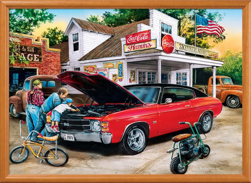 MasterPieces 1000 Piece Jigsaw Puzzle - Getting Dirty - Car Mechanics Theme - 26.75x19.25" - Perfect for Adults,
