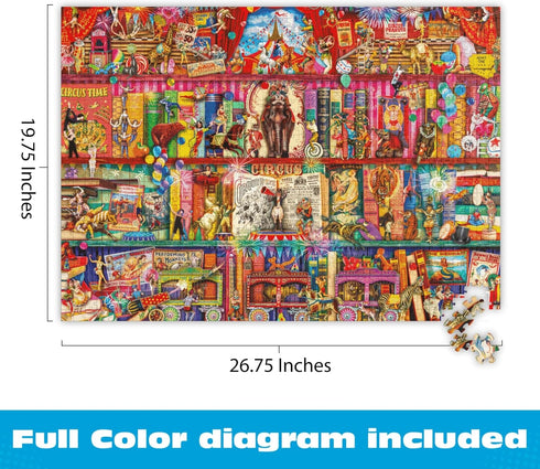 1000 Buffalo Games Aimee Stewart Circus Extravaganza Piece Jigsaw Puzzle for Adults Colorful Circus Art, Includes Large