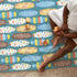 Boho Surfboard Baby Blankets for Boys Girls, Colorful Soft Flannel Swaddle, 30x40, Beach Surfing Theme