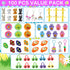 100 6 PCS Prefilled Easter Eggs with Surprise Golden Eggs & Assorted Toys, Plastic Fillers with Toys for Kid Toddler