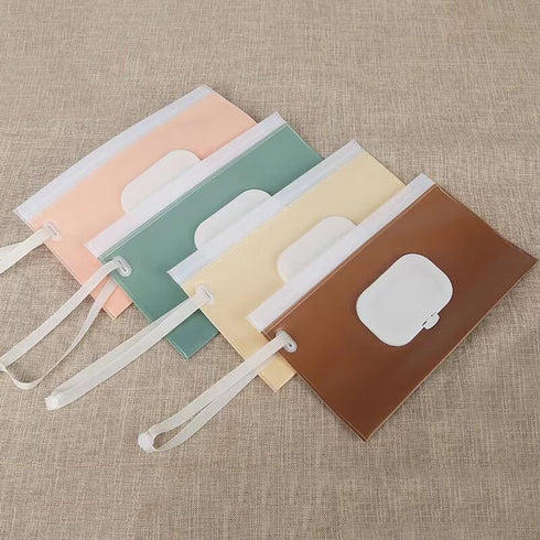 WedFeir 4pcs Baby Wipe Dispenser for Travel, Portable Refillable Baby Wipes Container for Diaper, Wipe Dispenser