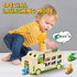 10 Set 2-5 GJZZ Wooden Dinosaur Truck & Magnetic Wooden Dinosaur Train | Montessori STEM Toys for Kids Years | Toddler