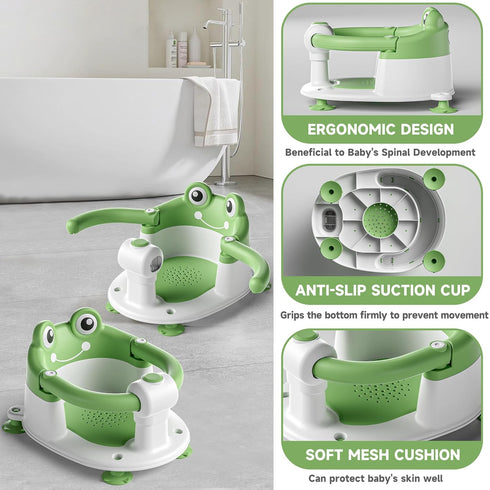 WyfKyd 6 4 Baby Bath Seat for Babies Months & Up - Toddler Bath Seats for Baby Sitting Up with Suction Cups & Soft