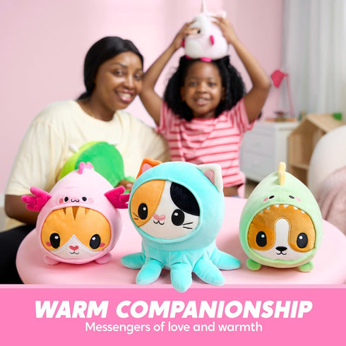 11" JOYIN Axolotl Plush Toy, Kawaii Axolotl Cat Plush Toy, Soft Plushie, Cute Stuffed Animal Pillow for Kids