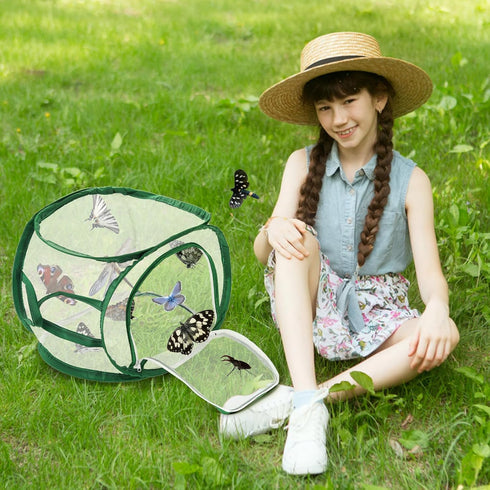 ZENFUN 2 Packs Insect and Butterfly Habitat Cages - Monarch Insect Mesh Cage and Caterpillar Enclosure
