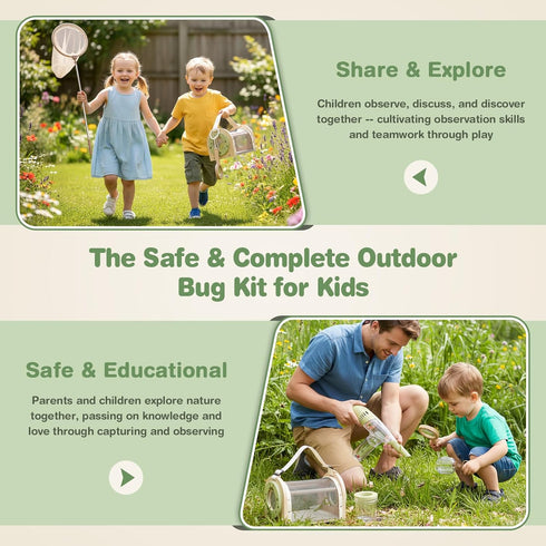 11PCS 4-8 Dreamon Kids Bug Catching Kit, Outdoor Toys for Kids Ages | STEM Educational Toys Kids Explorer Kit