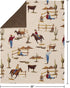 Country Sweet Jojo Designs Tan Brown Western Cowboy Boy Soft Baby Blanket Receiving Security Stroller Swaddle