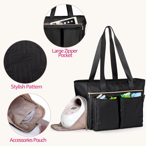 S1, S2, Fasrom Breast Pump Bag Compatible with Spectra Portable Pumping Travel Tote Bag with Laptop Sleeve for Working