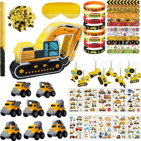 FIGEPO Construction Pinata Dump Truck Pinata for Boy Kids Construction Birthday Party Tractor