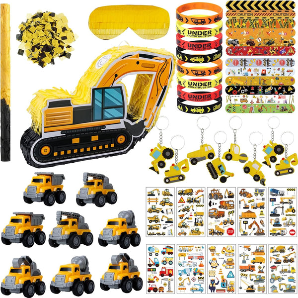 FIGEPO Construction Pinata Dump Truck Pinata for Boy Kids Construction Birthday Party Tractor