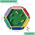 6 12+4 6 Vamslove Shut The Box Game for Player with Dice - Colorful Sided Wooden Board Math Number Games for Kids