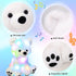 11'' Hopearl LED Musical Stuffed Polar Bear Lighting Up Singing Plush Toy Adjustable Volume Lullaby Animated Soothe