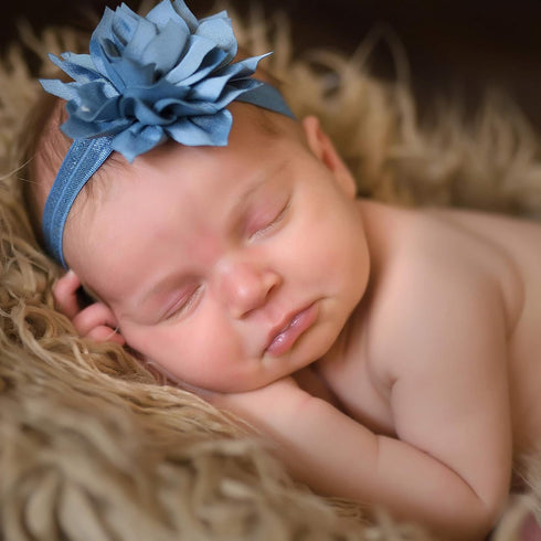 My Lello Petal Flower Headbands for Baby Girls - Toddler Stretchy Elastic Pair