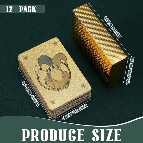 12 Pack Zubebe Waterproof Playing Cards Plastic Playing Cards Deck of Poker Card Diamond Washable Flexible Poker