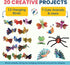 6-10 20 DIY Zig Zag Origami - Beginner Origami & EVA Foam & Paper Craft Kit for Kids Yrs - Boys & Girls Build Hanging