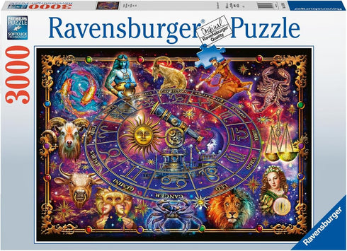 Ravensburger Zodiac 3000 Piece Jigsaw Puzzle, Enthralling Illustration, Custom Blueboard, Perfect Interlocking Fit,