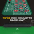 70" 35" Casino Roulette Mat x Rubber Table Mat with Storage Bag Win Marker Roulette Table Top Mat Casino Games