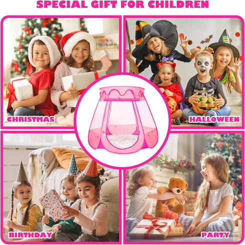 Volscity Princess Castle Girls Play Tent Pop Up Play Tent for Kids Playhouse Toys for Birthday Gift Fairy for Girls