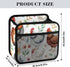 PPIKTC Spacious Hanging Auto Seat Organizer with Ventilated Mesh Pockets for Wet Wipes and Baby Supplies, Chicken