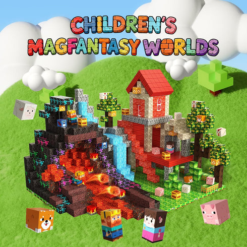 powerful xishan 150 3+, 4 PCS Magnetic Blocks, Magnetic Building Blocks Cubes, Farm Magnet Toys for Kids Ages Magnet
