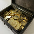 ACTIONDRAKE 100 Metal Pirate Coins, Massive Toy Gold Coins for Board Games, DND Prop Accessories for Dungeons