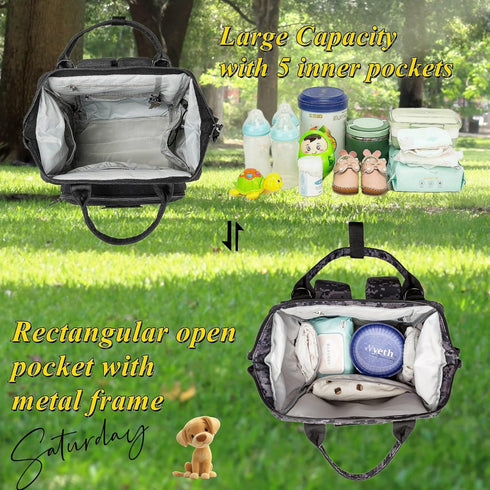 Backpack Backpack MOMMY Camo Diaper Bag for Dad and Mom with USB Charging Port Stroller Straps and Insulated
