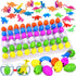 60 Pcs Hatching Dinosaur Eggs Party Favors for Kids, Grow in Water Dino Eggs with Toys Inside