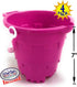 7" Set 4 Pack Matty's Toy Stop Beach Gear Plastic Castle Mold Sand Buckets (Pails) with Easy Pour Spout and Handle