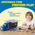 25 1 Set 3 JOYIN in Police Rescue Truck Car Toy with Sounds and Lights, Mini Vehicles in Carrier Truck, Play Police