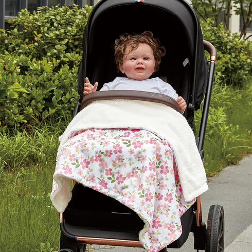 CREVENT 30''X40'' Cute Cozy Fluffy Warm Baby Blanket for Infants Toddlers, Baby Shower Gift - Wildflower