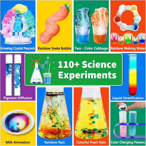 JOPSHEEN 110+ Science Experiments Kits for Kids, Volcano Eruption, Chemistry Set, STEM Activities Toys Gifts