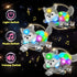 Hopearl LED Musical Stuffed Husky - Singing Plush Toy Playset with 3 Baby Puppies, 17''