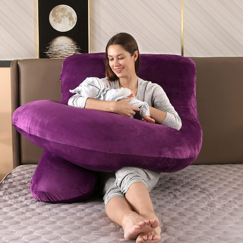 BATTOP Pregnancy Pillows for Sleeping,Full Body Pillow for Pregnancy Women with Removable Cover,Support