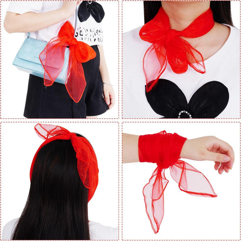 Jmkcoz 12pcs Square Juggling Silk Dance Scarves Magic Tricks Performance Props Accessories Movement Scarves Rhythm Band