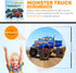 Potty Training Seat Magic Sticker, Monster Truck Color Changing Sticker, 5 Pack Toilet Targets with FREE Potty eBook