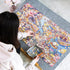 1000 MOMIBOOK Puzzles for Adults Pieces Jigsaw Puzzles of Civet Cat River View, Painting Image Chinese Cat Puzzle