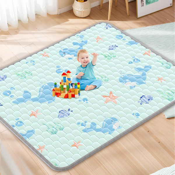 Baby Play Mat 79x71 inch - Thicker Soft Baby Cushioned Playmat for