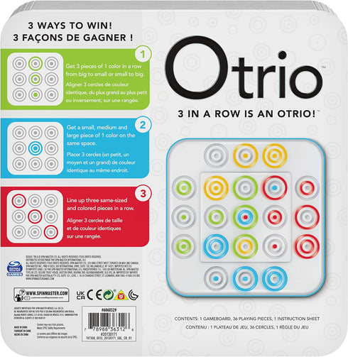 Otrio Strategy-Based Board Game for Adults, Families, and Kids Ages 8+, by Marbles Brain Store