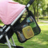 WJIAAA 2 Pack Side Sling Stroller Organizer, Universal Portable Side Sling Stroller with Mesh Cargo Net, Black