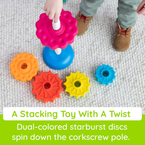 1+ Fat Brain Toys SpinAgain, Baby Stacking & Spinning Toys for Toddlers Ages