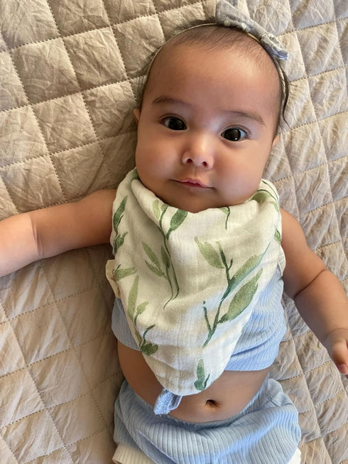 Set, 100% Crane Baby Soft Baby Bib Cotton Muslin Baby Bibs, Soft and Absorbent Drool Bib For Babies