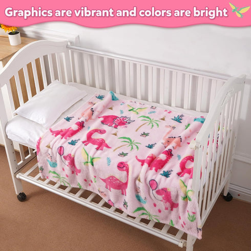 (30x40 inches) mermaker Toddler Blankets for Girls and Boys, Dinosaurs Blanket for Baby Shower Birthday Gifts, Fluffy