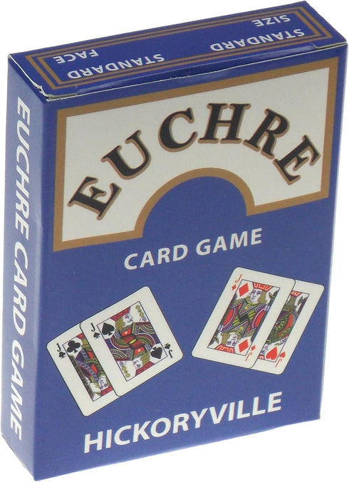 Set 4 (9-Ace) Counter 2 2 Hickoryville Euchre Card Game Pre-Stripped Decks with Blank Cards Red & Blue Decks Classic