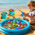 LILYBUDS 3 4 5 6 7 8, Summer 3-5 4-8 Magnetic Fishing Game Pool Toys for Kids Water Table Bathtub Toys with Inflatable